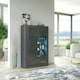 image 7 of Display Cabinet 93cm Grey Gloss Doors Dark Matt Body Free LED Grey