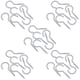 image 1 of Screw Hook Fasteners Hangers White Plastic Finish 16mm Dia 50mm length 30pc