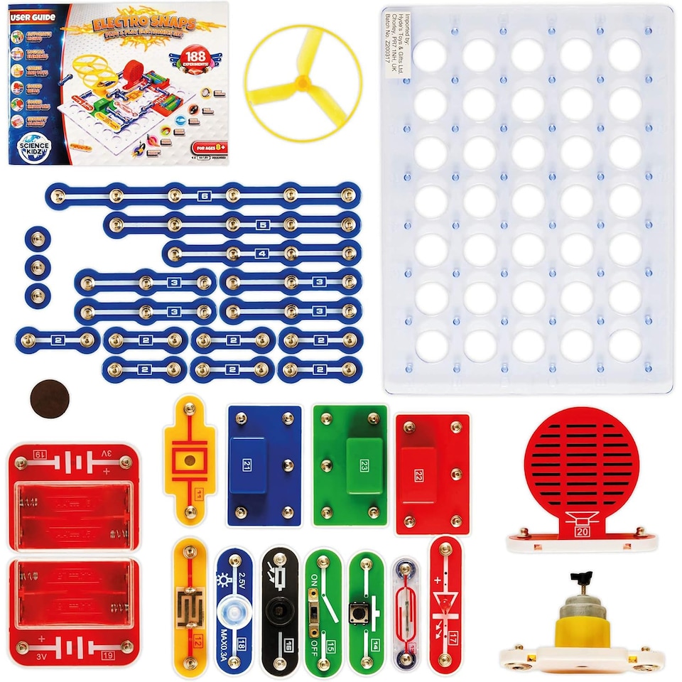 image 1 of Science Kidz Electro Snaps 188 Piece Electronics Set
