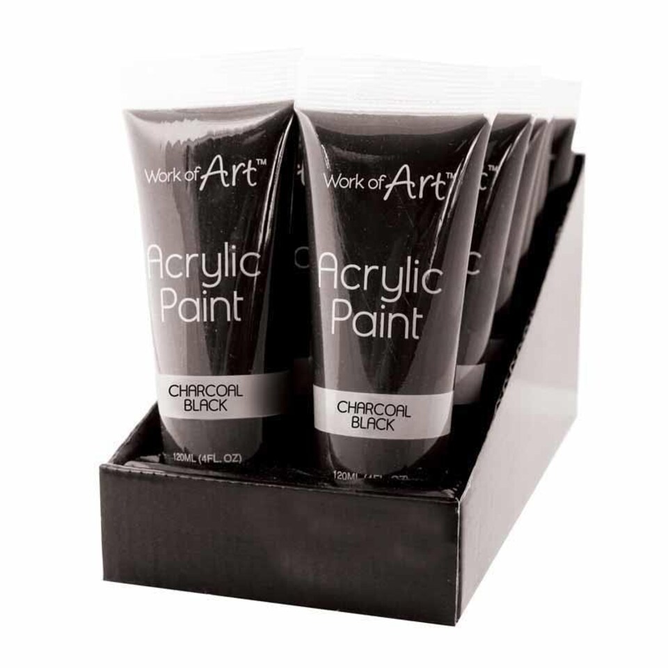 image 1 of Black Acrylic Paint 120ml