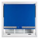 image 1 of FURNISHED Blackout Roller Blind with Silver Glitter Trim and Blue Bow Trimmable Window Shade | Blue | Blue | (W) 215cm x (L) 210cm