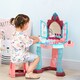 image 1 of AIYAPLAY 31 Pieces Kids Dressing Table Set with Magical Princess Mirror, Music Lights, Makeup Accessories, Hair Dryer, Chair, Drawer for Ages 3-6 Years