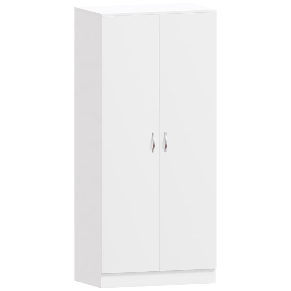 image 1 of Vida Designs Riano 2 Door Wardrobe With Shelf & Clothes Rail, White
