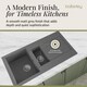 image 7 of Balterley 100cm Kitchen 1.5 Bowl Composite Inset Sink with Overflow & Reversible Drainer