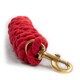 image 3 of Gallop Equestrian Premium Headcollar Lead Rope With Solid Brass Trigger Clip Black | Size: One Size
Colour: Red