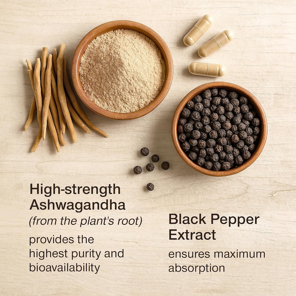 image 1 of SuperSelf Organic Ashwagandha 1000mg 120 Capsules