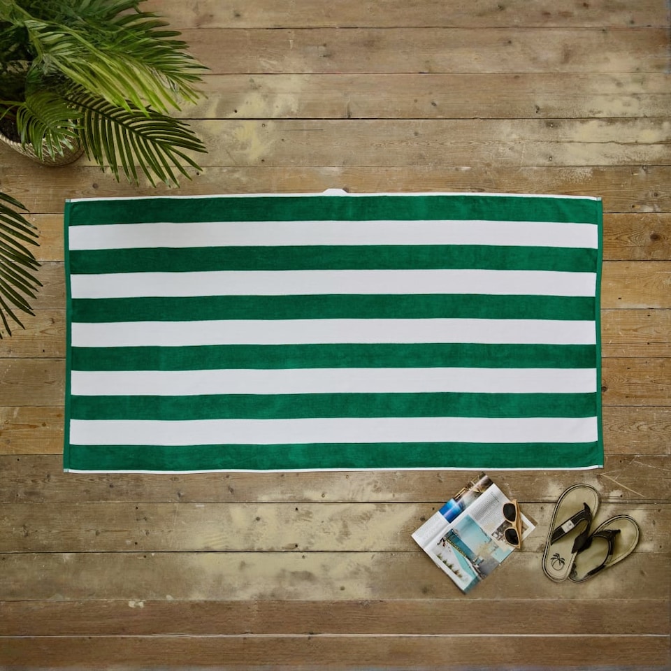 Deyongs Cabana Bay Beach Towel Green