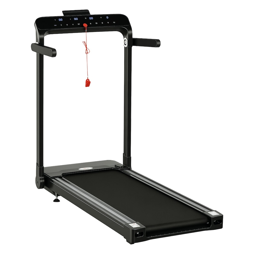 image 1 of HOMCOM 1.85HP Foldable Electric Treadmill Fitness Safety Lock LED screen-Black