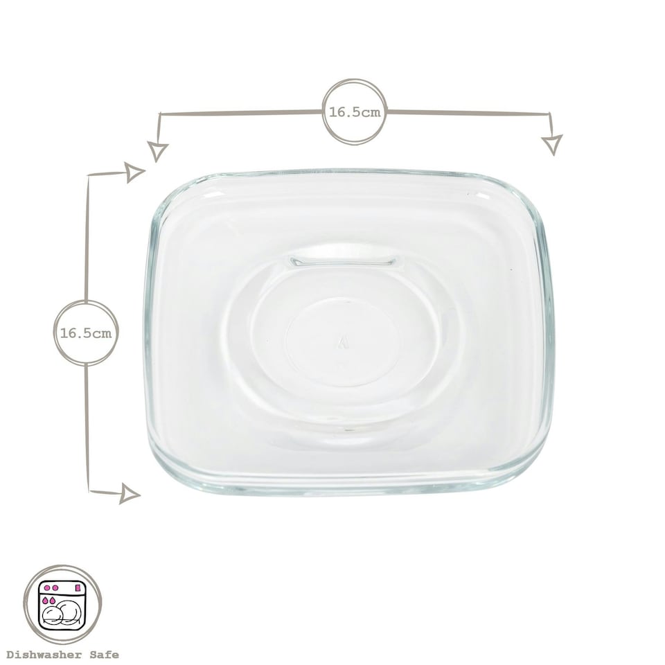 image 1 of LAV Cozy Glass Cappuccino Saucers - 16.5cm - Pack of 6 Clear