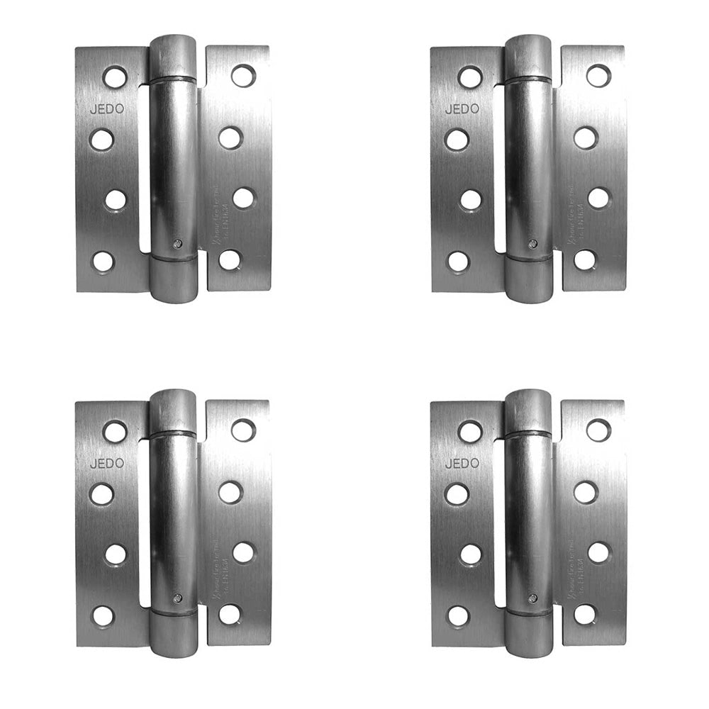 4 PACK High-Quality Stainless Steel Single Action Spring Hinge - Satin Chrome Finish (Pack of 3) - Door Hinges