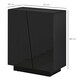 image 7 of HOMCOM High Gloss Storage Cabinet for Bedroom Living Room Dining Room Black
