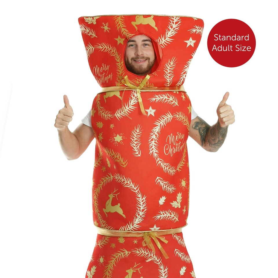 image 1 of Adults Christmas Cracker Costume – Festive Fancy Dress Outfit N/A | One Size