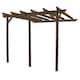 image 1 of Wall Mounted Garden Pergola 3 Post - L420 x W420 x H270 cm - Rustic Brown