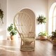 image 1 of Interiors by Premier Brown Natural High Back Rattan Peakcock Chair, Rattan Arm Chair, Rattan Patio Chair for Home, Garden