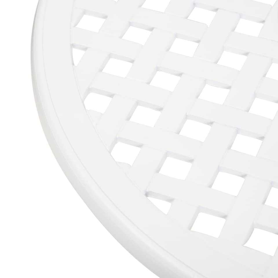 image 1 of Outsunny 3PCs Garden Bistro Set Cast Aluminium Round Table with 2 Chairs White