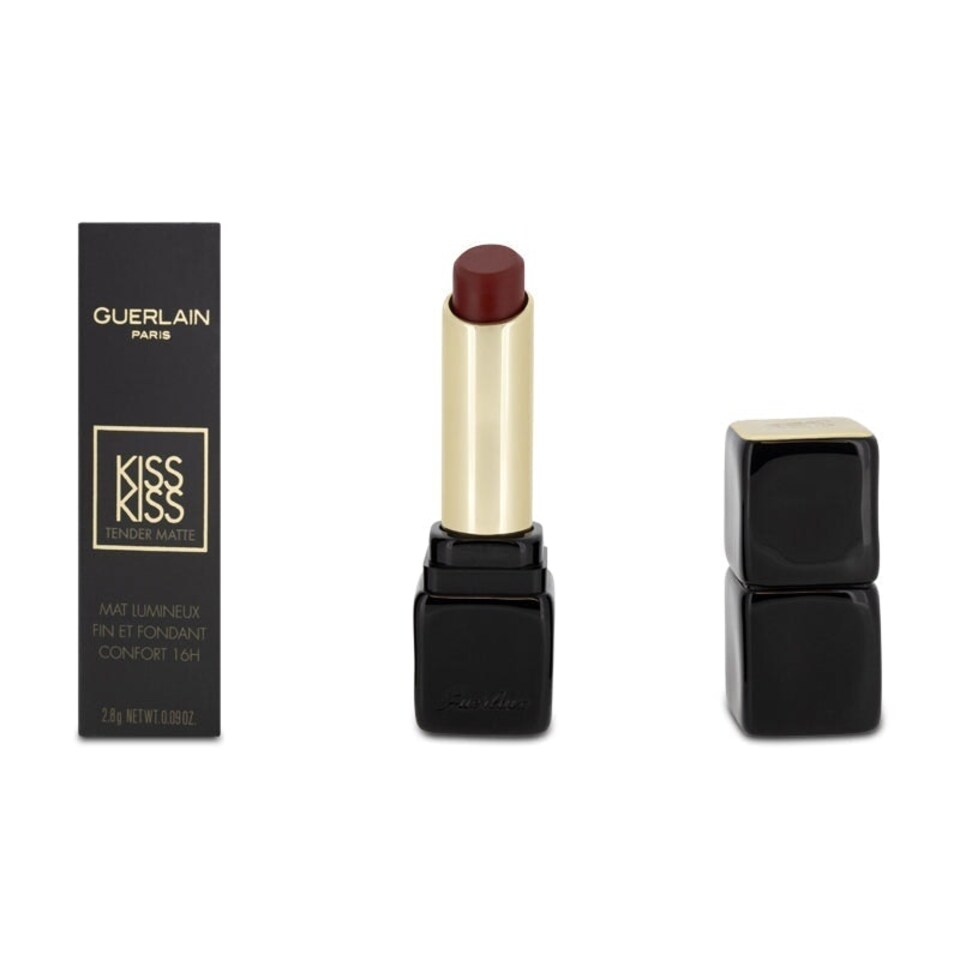 image 1 of Guerlain Kiss Kiss Tender Matte Lipstick 999 Eternal Red N/A