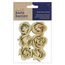 Burlap Flowers (6pcs) - Bare Basics - Rose