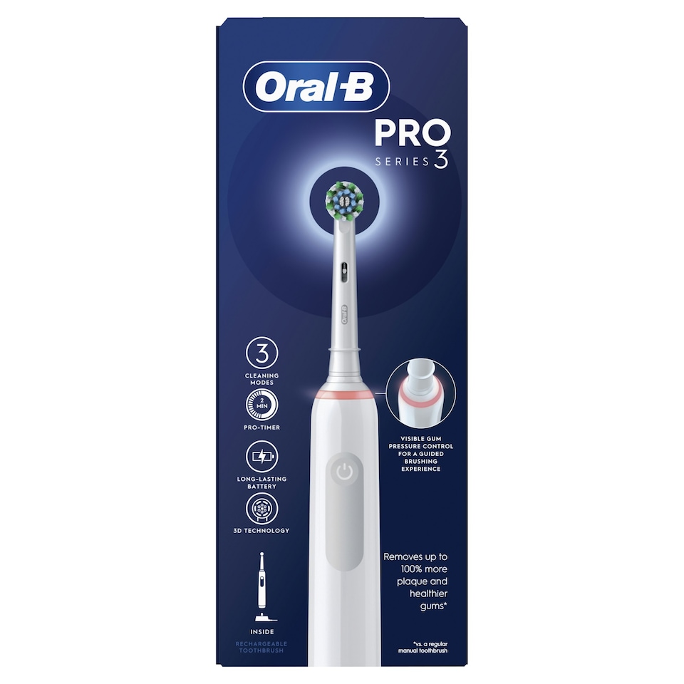 image 1 of Oral-B Pro 3 3000 Cross Action White
