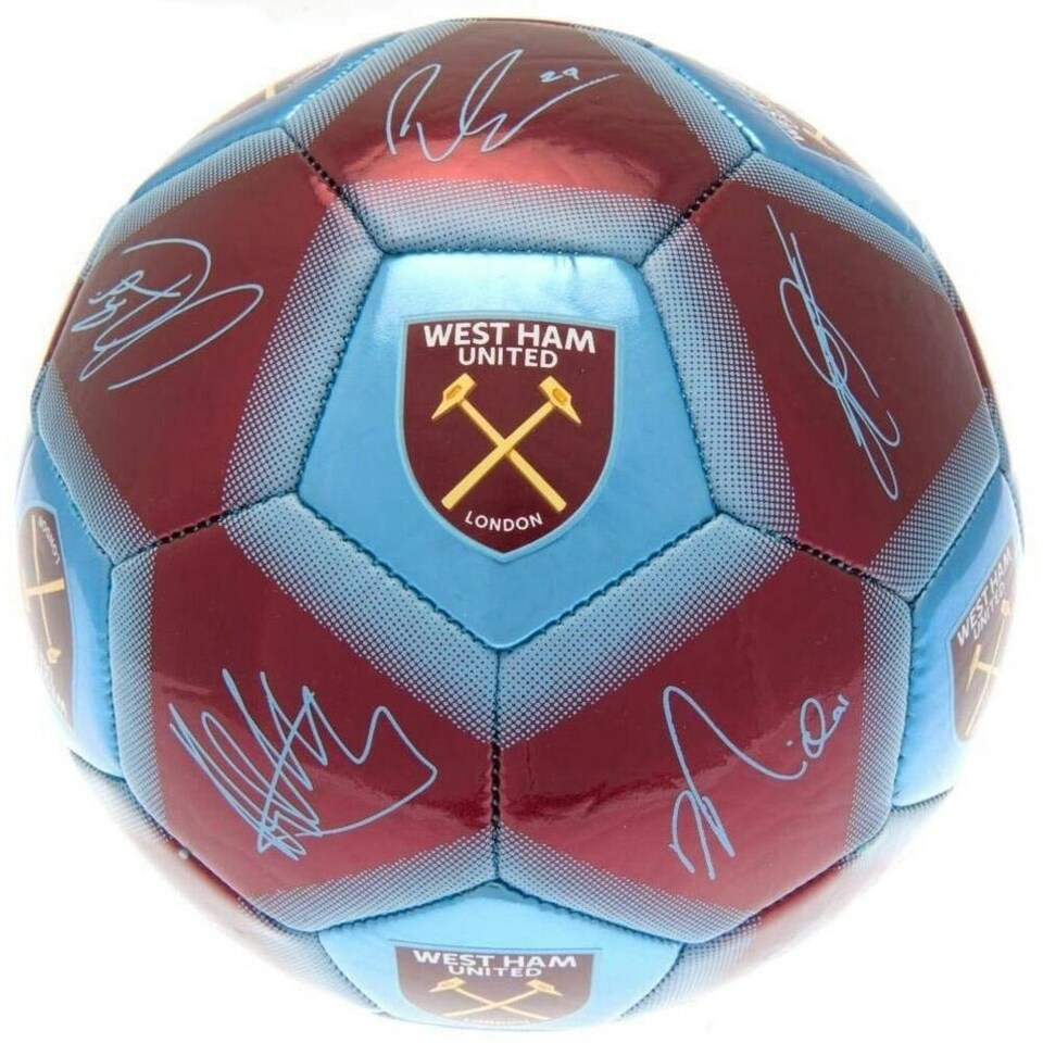 image 1 of West Ham United FC Signature Football - Claret Red/Sky Blue - 5