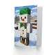 image 2 of Snow Man Winter Block World Video Game Design Blank For Him Or Her Art Christmas Card