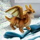 image 3 of Dragon Brown Soft Toy Realistic Looking Dragon Plushe Cuddly Fantasy 25cm Brown