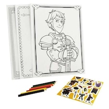 Justin And The Knights Of Valour A4 Colouring Set - Multicoloured - One Size