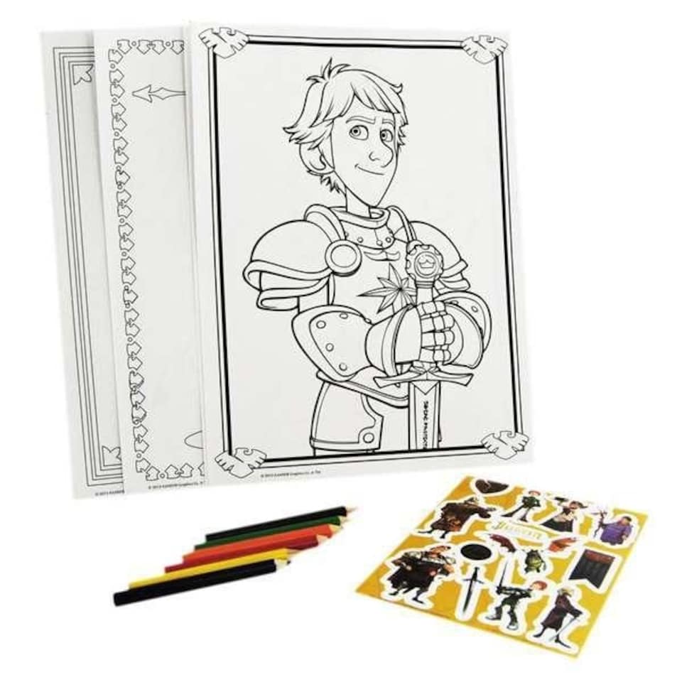 Justin And The Knights Of Valour A4 Colouring Set - Multicoloured - One Size