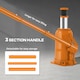 image 6 of HOMCOM 12 Tonne Hydraulic Bottle Jack with 19-37 cm Lifting Range, Heavy Duty Portable Compact Car Jack Lift with Saddle and 3 Section Handle for Pickup, Truck, Auto Repair Maintenance, Orange