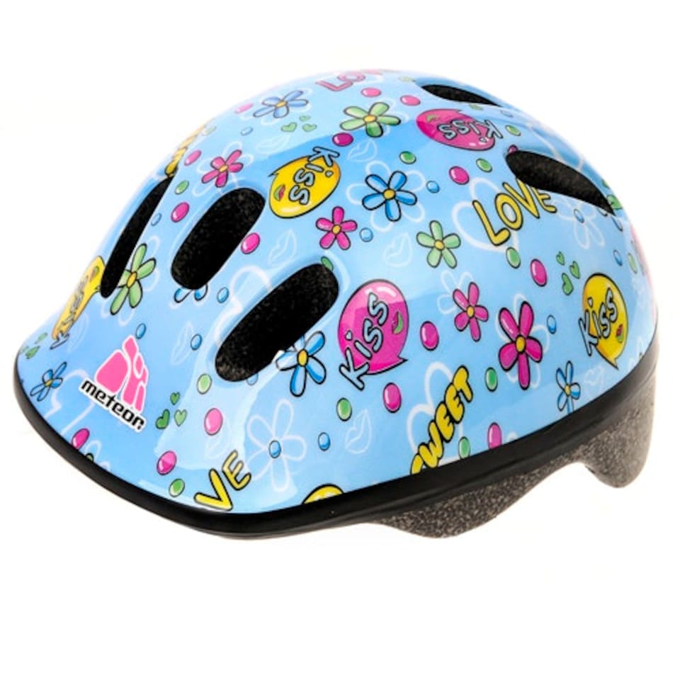 image 1 of Helmet for Kids Toddlers – Lightweight Adjustable Bike Helmet for Boys & Girls – Safety Crash Protection for Cycling, Scooter, Skateboard – MV62 Blue | Kiss Love | S