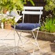 image 6 of Harbour Housewares Square Garden Chair Seat Cushions - Navy - Pack of 2 | Blue | Navy