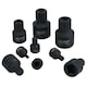 image 2 of Stubby Impact XZN Spline Triple Square Male Sockets M4 - M18 Mixed Drive 9pc