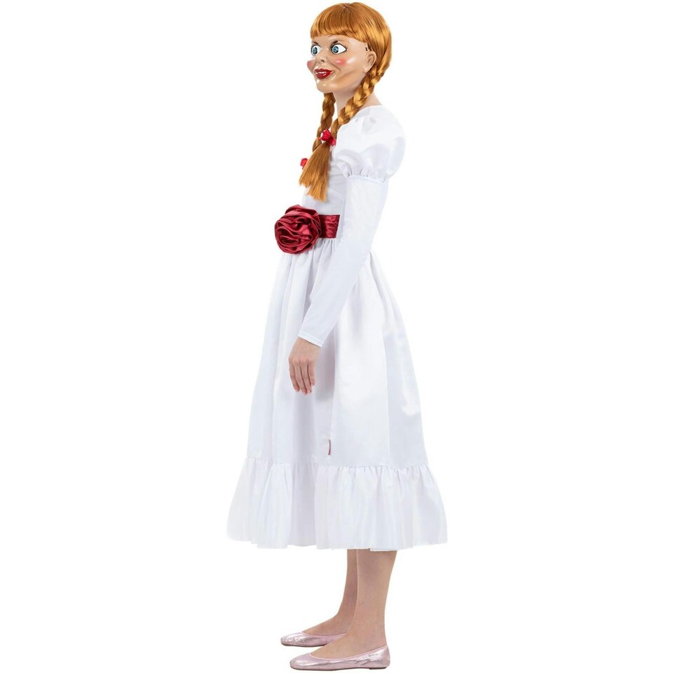 image 1 of The Conjuring Womens/Ladies Annabelle Costume Dress - White/Red - S S