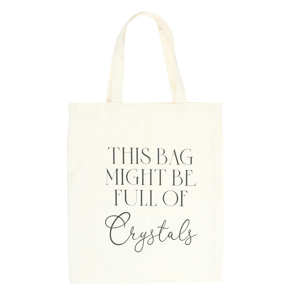 Full of Crystals Cotton Tote Bag - Cotton N/A