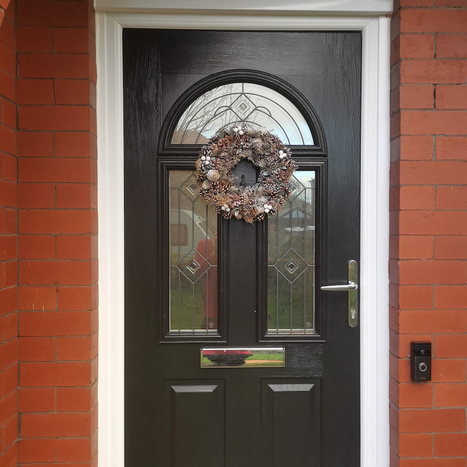 image 1 of 50cm Premier Christmas Snow Fir Door Wreath