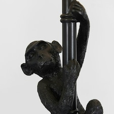 ValueLights Hanging Monkey Animal Quirky Modern Black Floor Lamp Base | Black