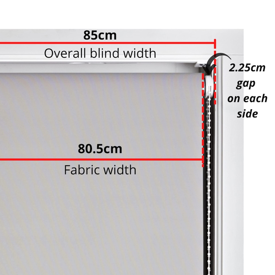 image 1 of FURNISHED Thermal Blackout Roller Blinds with Glitter Edge - (W)85cm x (L)210cm | Grey | Grey | (W) 85cm x (L) 210cm