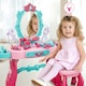 image 6 of Role Play Girls Dressing Vanity Table Set Makeup Set with Light and Sound