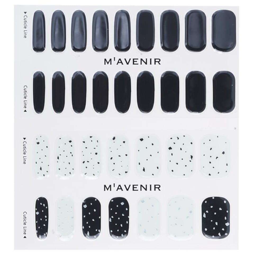 image 1 of Nail Sticker (black) - # Pebble In Black Nail - 32pcs Black