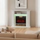 image 9 of HOMCOM Electric Fireplace with RGB LED Lights, Realistic Flame Effect & 3 Brightness Levels, 1800W Inset Electric Fire and Mantel Reach up to 30 m² Space with 2 Remote & Timer for Living Room, White
