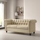 image 3 of Chesterfield Fabric Button back Sofa Settee - Victoria