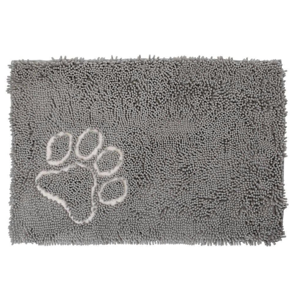 image 1 of Bunty Soft Long Pile Microfibre Mat Grey | S