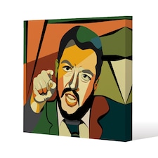 cubism art style, politician (Canvas Print) / 77 x 77 x 4cm | Multi