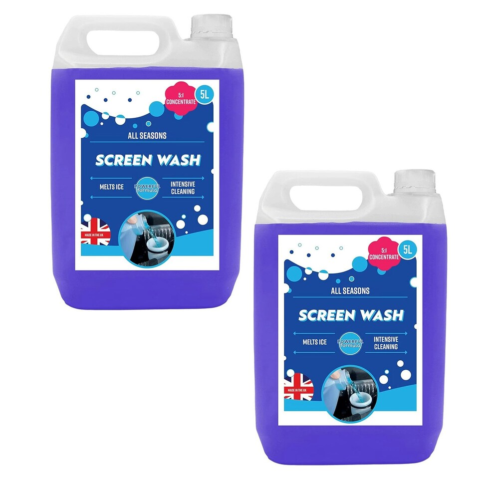 image 1 of 1 x 5L Concentrated Formula Blue Vehicle Screen Wash For All Seasons