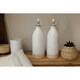 image 4 of KitchenCraft Oil Vinegar Bottles Cream Stoneware 450ml Set of 2