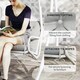 image 5 of Outsunny 3 Seater Garden Bench Cushion Outdoor Seat Pad w/ Ties Light Grey 