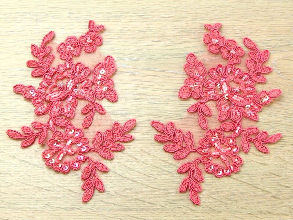 Rose Pink Naomi Appliques for Dressmaking - per pack