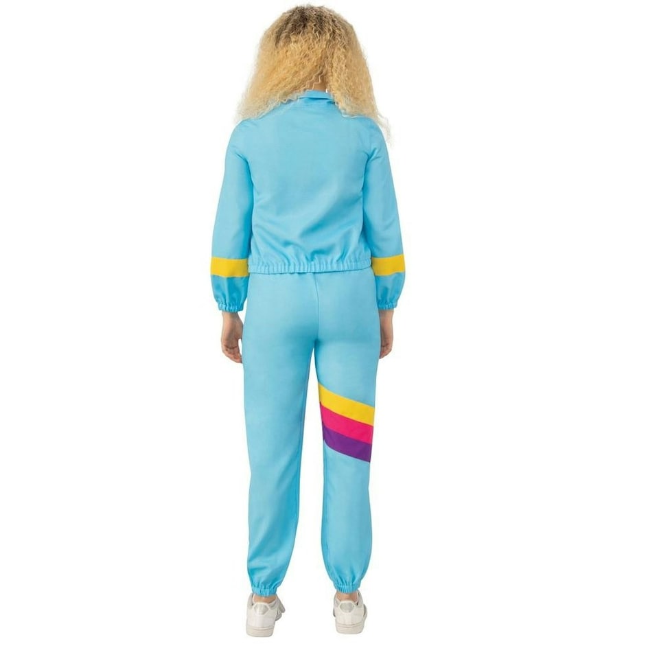 image 1 of Bristol Novelty Womens/Ladies Shell Suit Costume - Blue/Yellow/Pink/Purple - M M