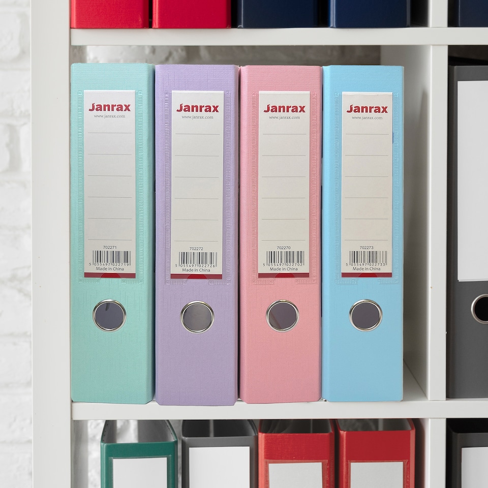 image 1 of A4 Pastel Purple Paperbacked Lever Arch File by Janrax