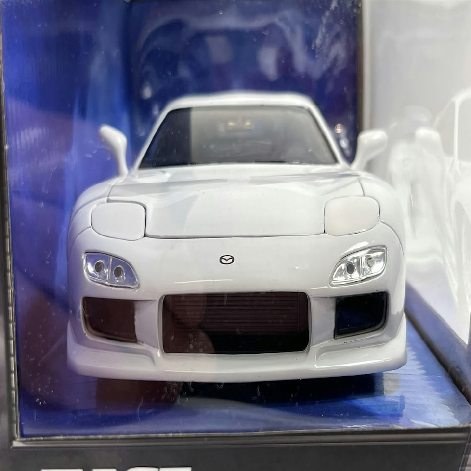 image 1 of Fast and Furious 1993 Mazda RX-7 White HKS Power 1:24 Scale Jada 32607