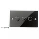 image 1 of Volex Crabtree Brass Gold 3-Gang Dimmer Light Switch